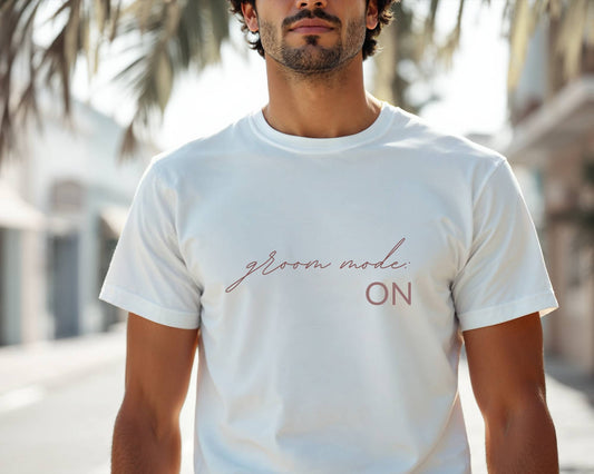 Groom T-shirt Template "Groom mode" | Modern Romantic Collection