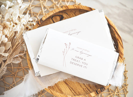 Chocolate Bar Wrapper Template | Option 02 | Modern Romantic Collection