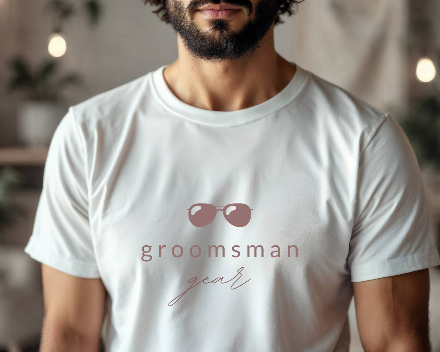 Groomsmen T-shirt Template | Modern Romantic Collection