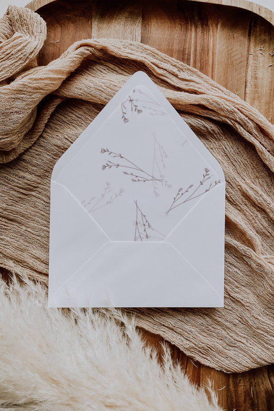 Envelope Liner Template - Pattern | Modern Romantic Collection