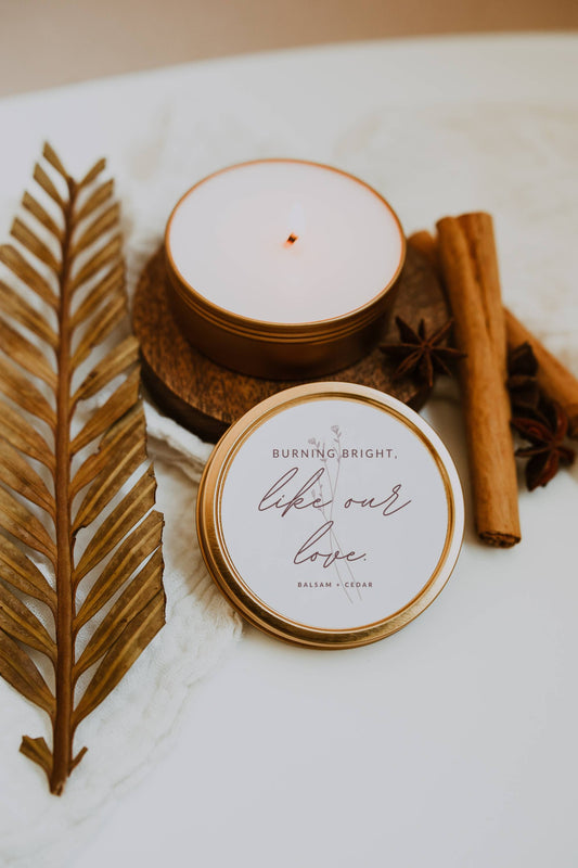 Tin Candle Label Template 4oz | Modern Romantic Collection