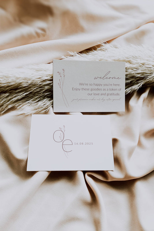 Gift Bag Note Template 3.5''x2'' | Modern Romantic Collection