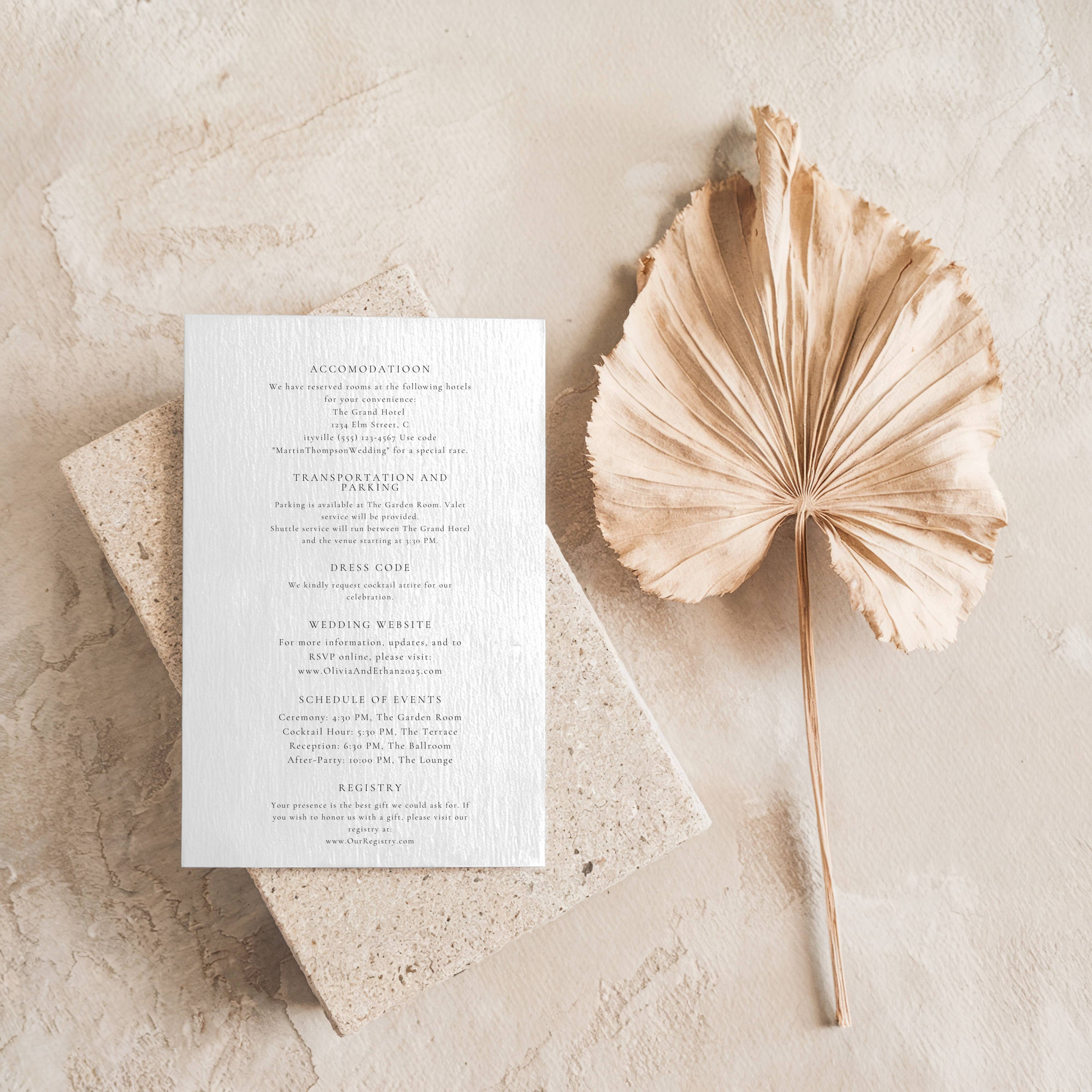 Alba Serenity Wedding Invitation Suite Templates Bundle