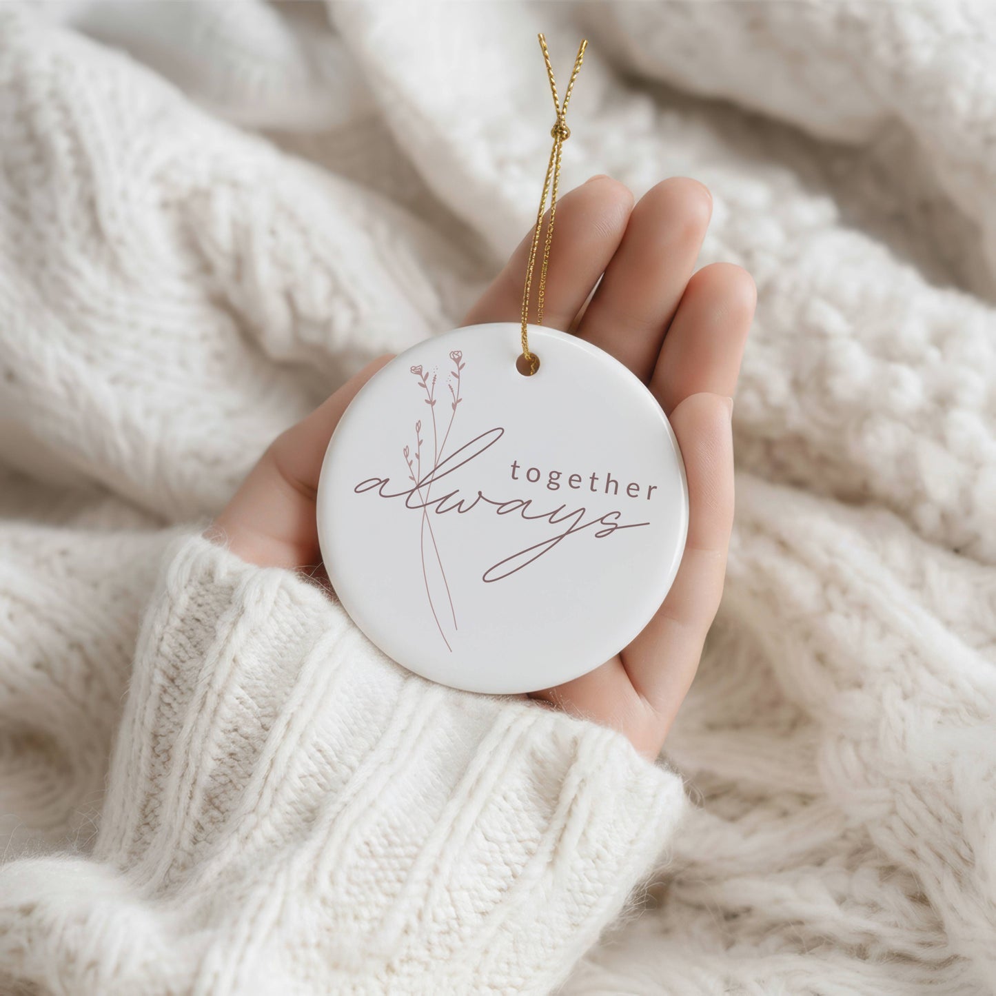 Ornament Template "Always Together White" | The Modern Romantic Collection
