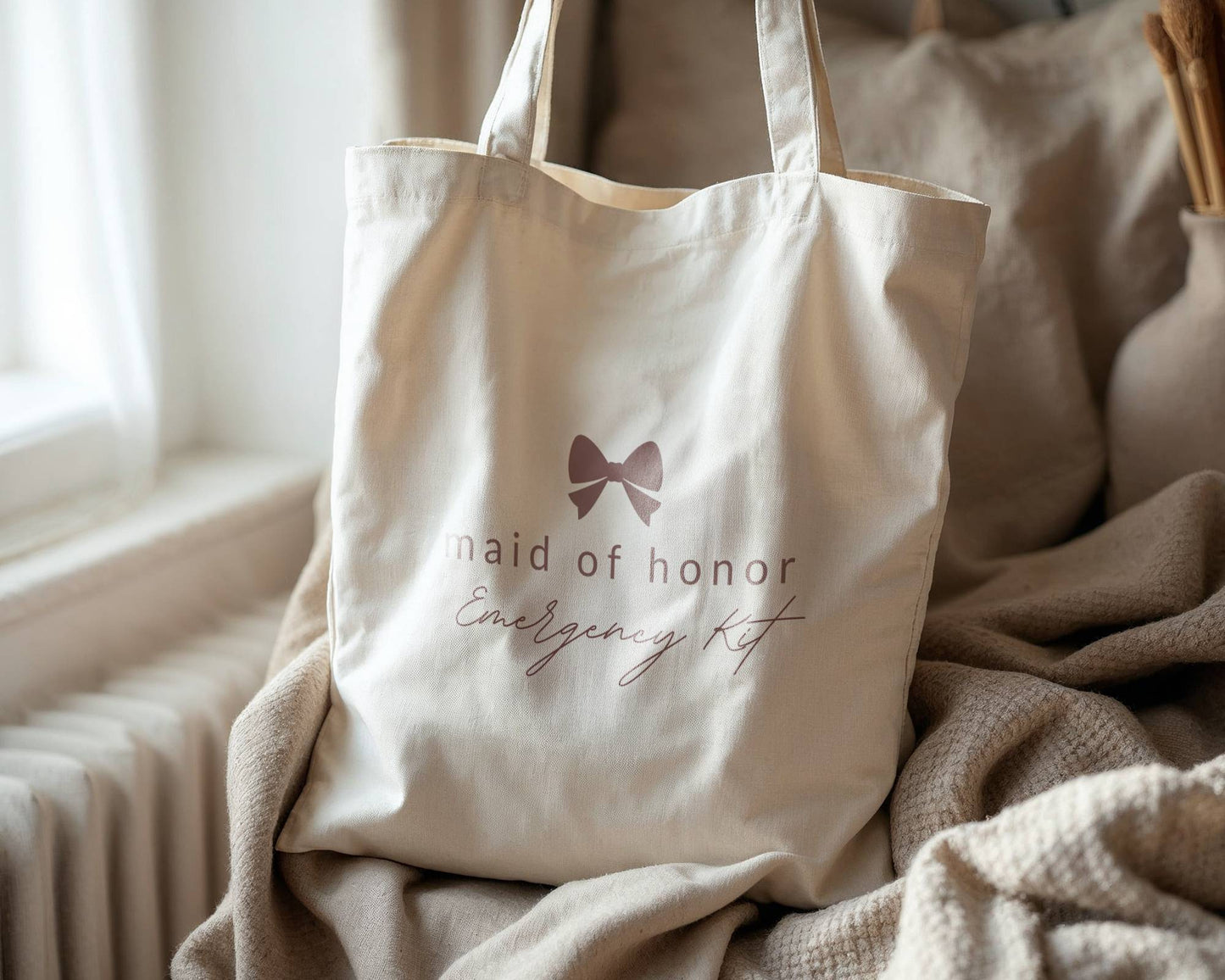 Tote Bag Template "Maid of Honor" | Modern Romantic Collection