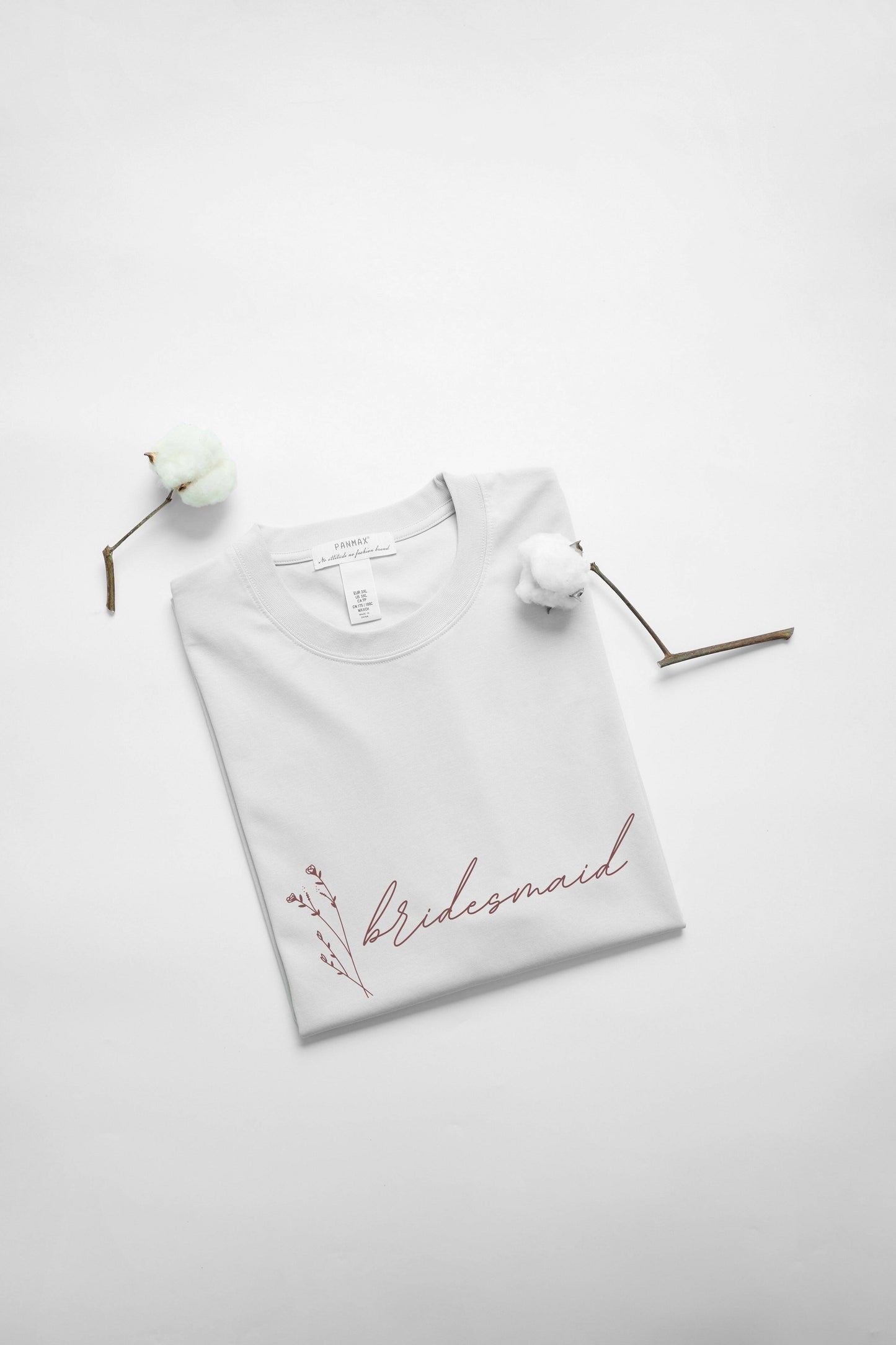 Bridesmaid T-shirt "bridesmaid" Template | Modern Romantic Collection