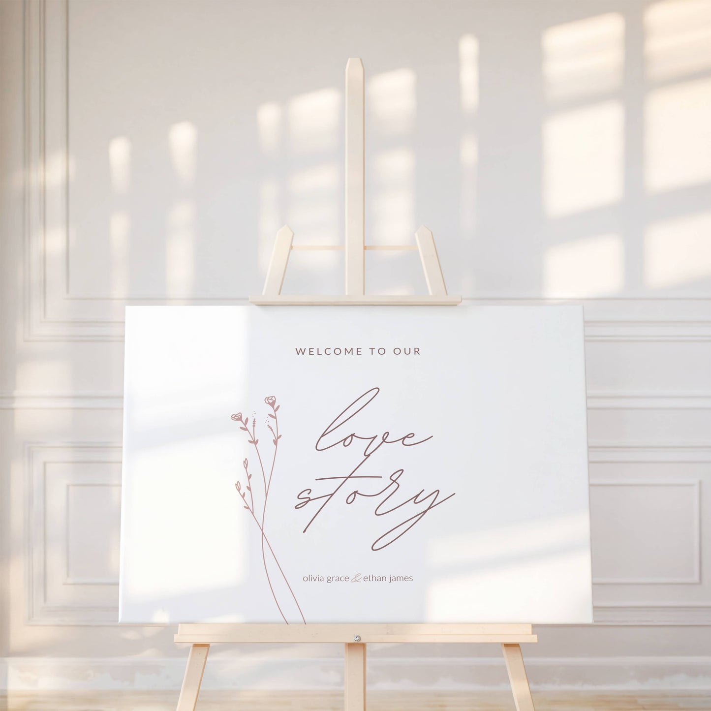 Welcome Sign Template 11''x14'' | Modern Romantic Collection