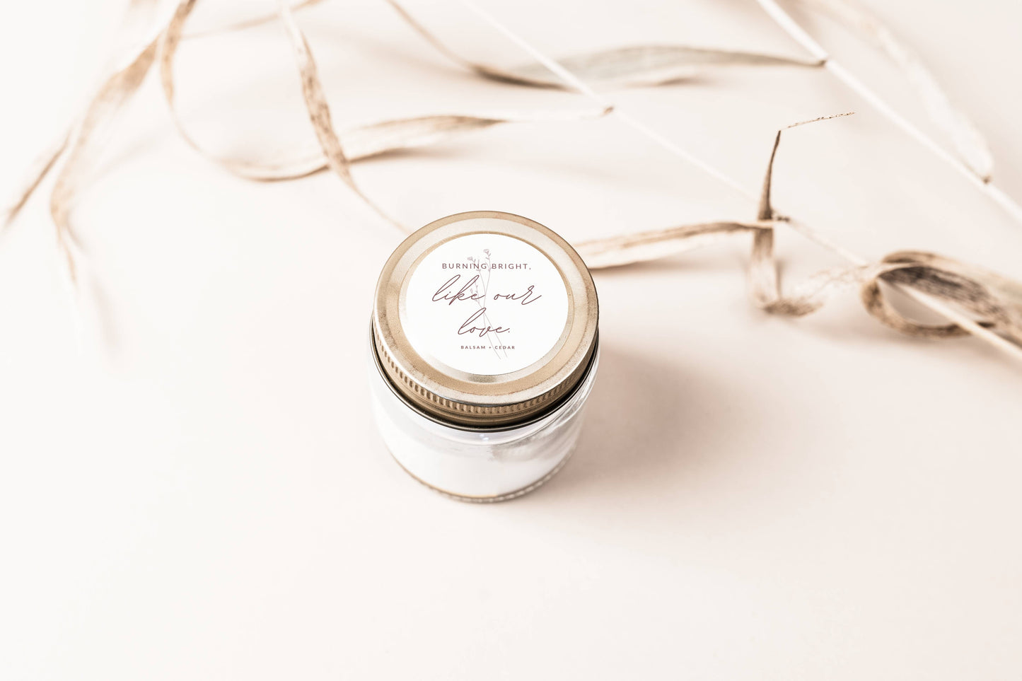 Tin Candle Label Template 4oz | Modern Romantic Collection