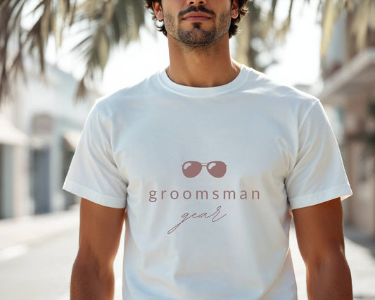 Groomsmen T-shirt Template | Modern Romantic Collection