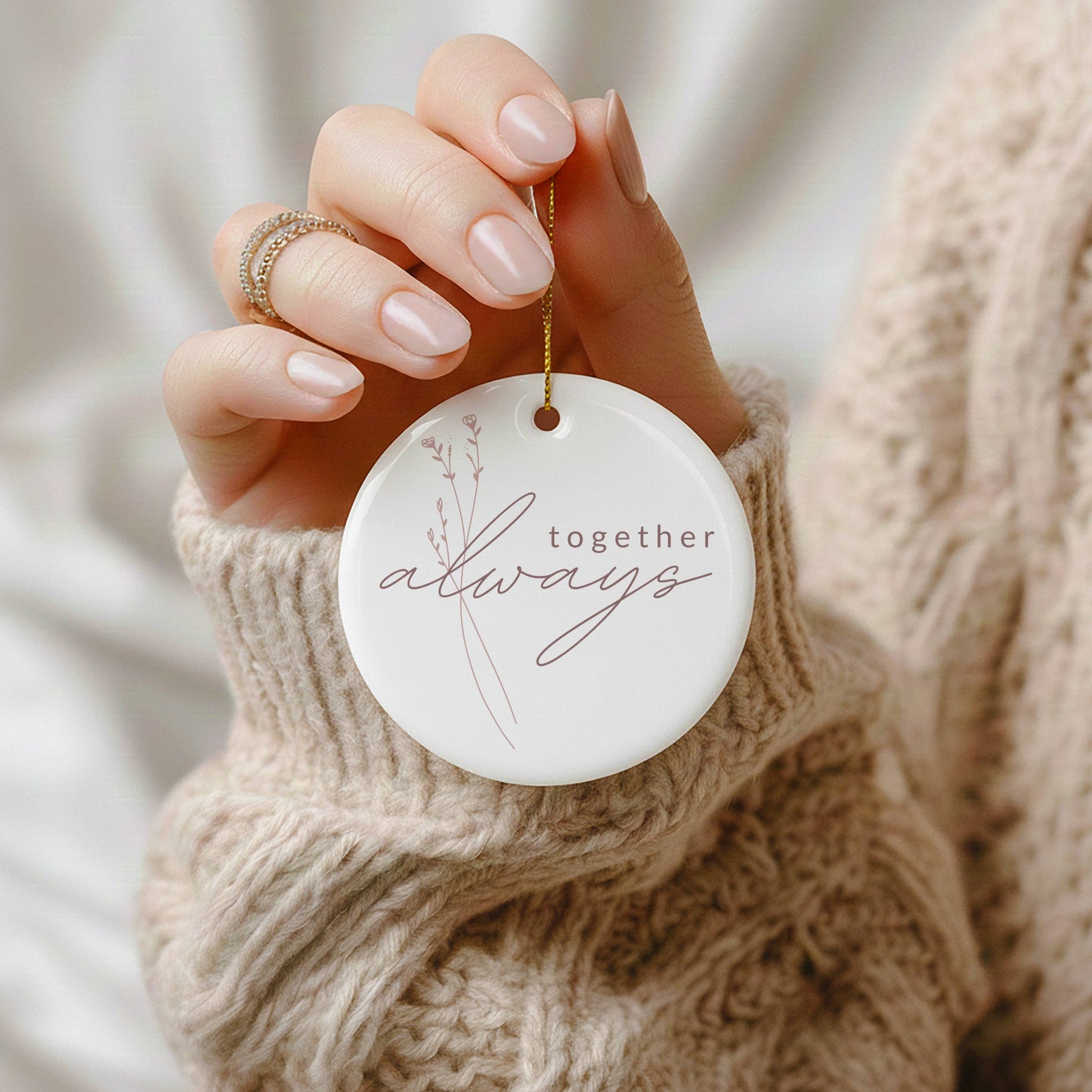 Ornament Template "Always Together White" | The Modern Romantic Collection