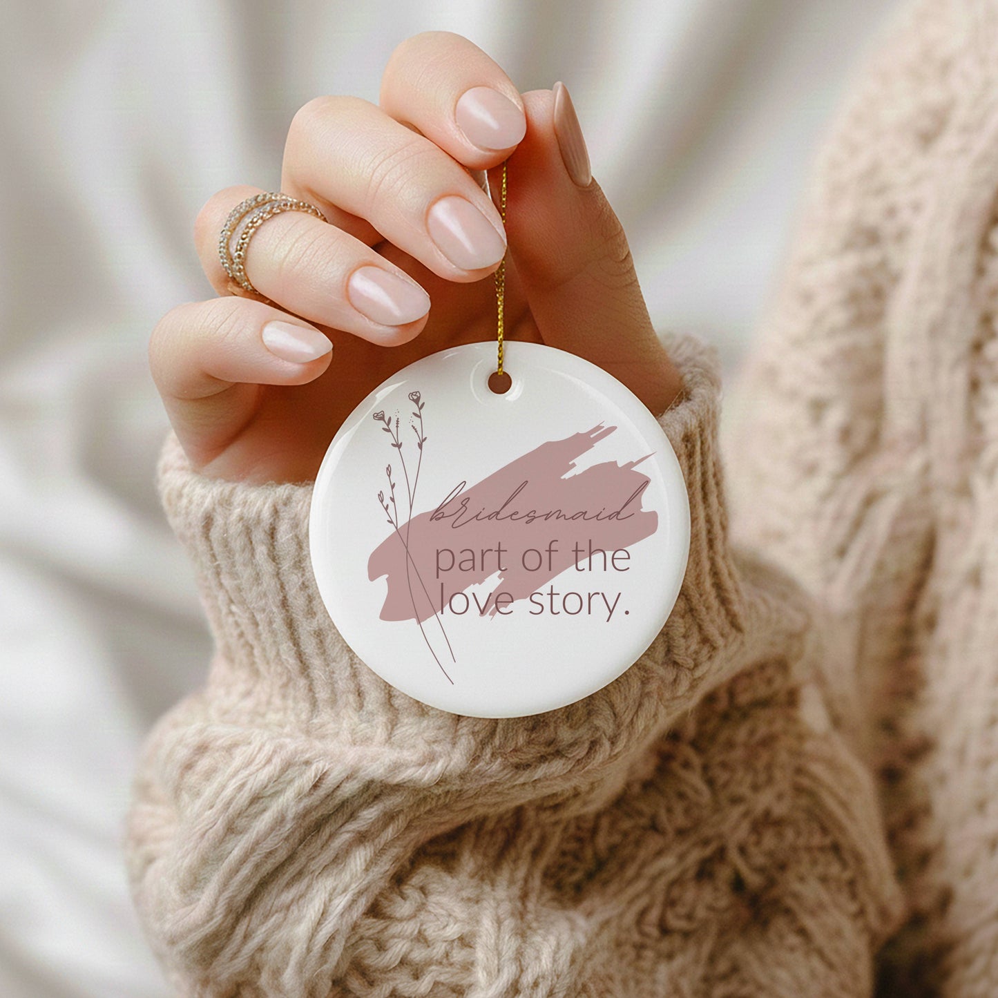 Ornament Template "Bridesmaid_part of the love story" | The Modern Romantic Collection