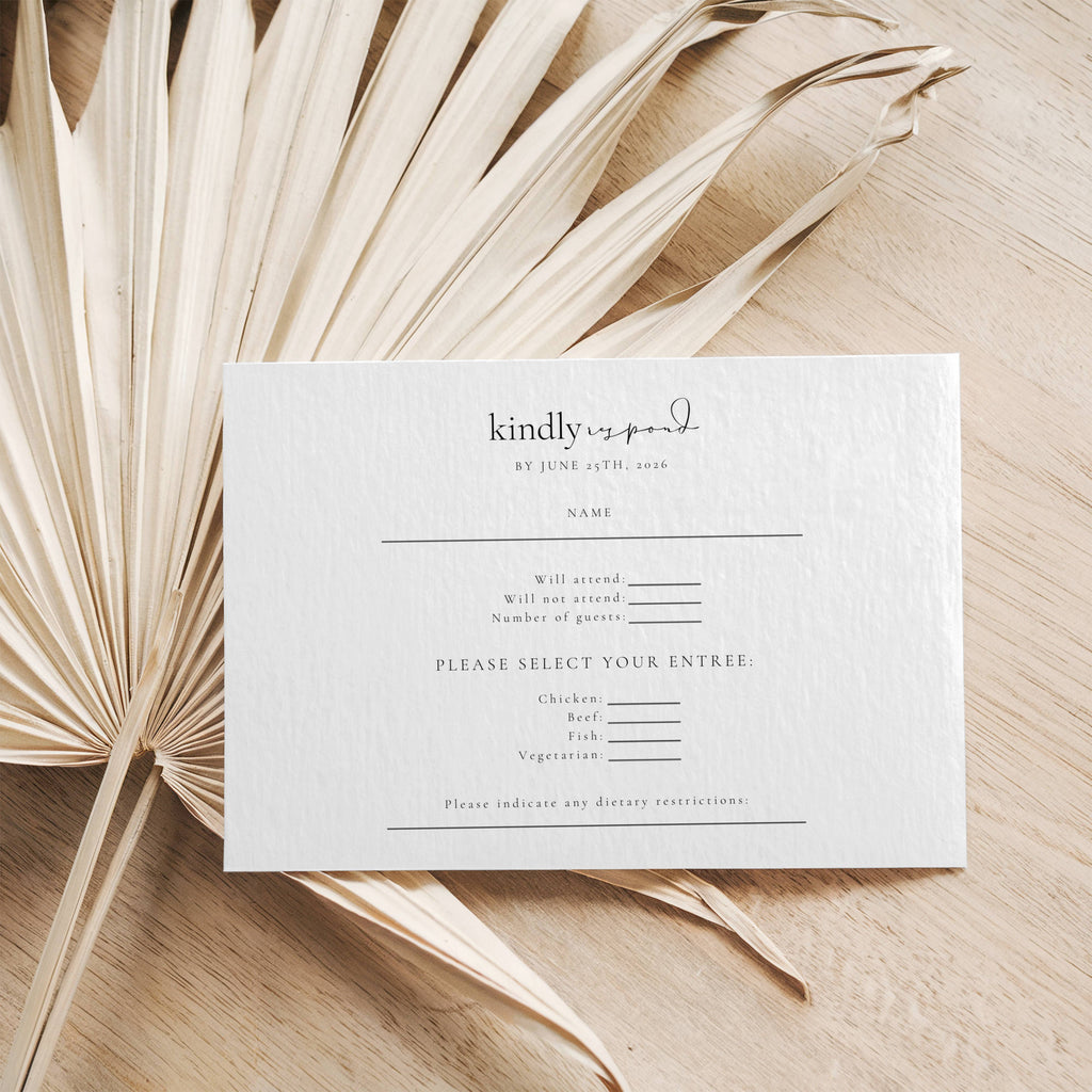 Alba Serenity Wedding Invitation Suite Templates Bundle