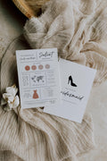 Modern Romantic Bridesmaid Info Card Template