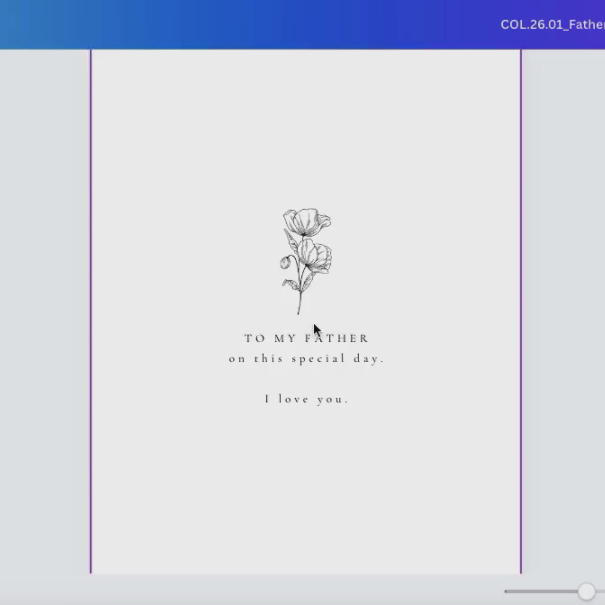 Alba Serenity Dad Card Template: Father of the Bride and Groom