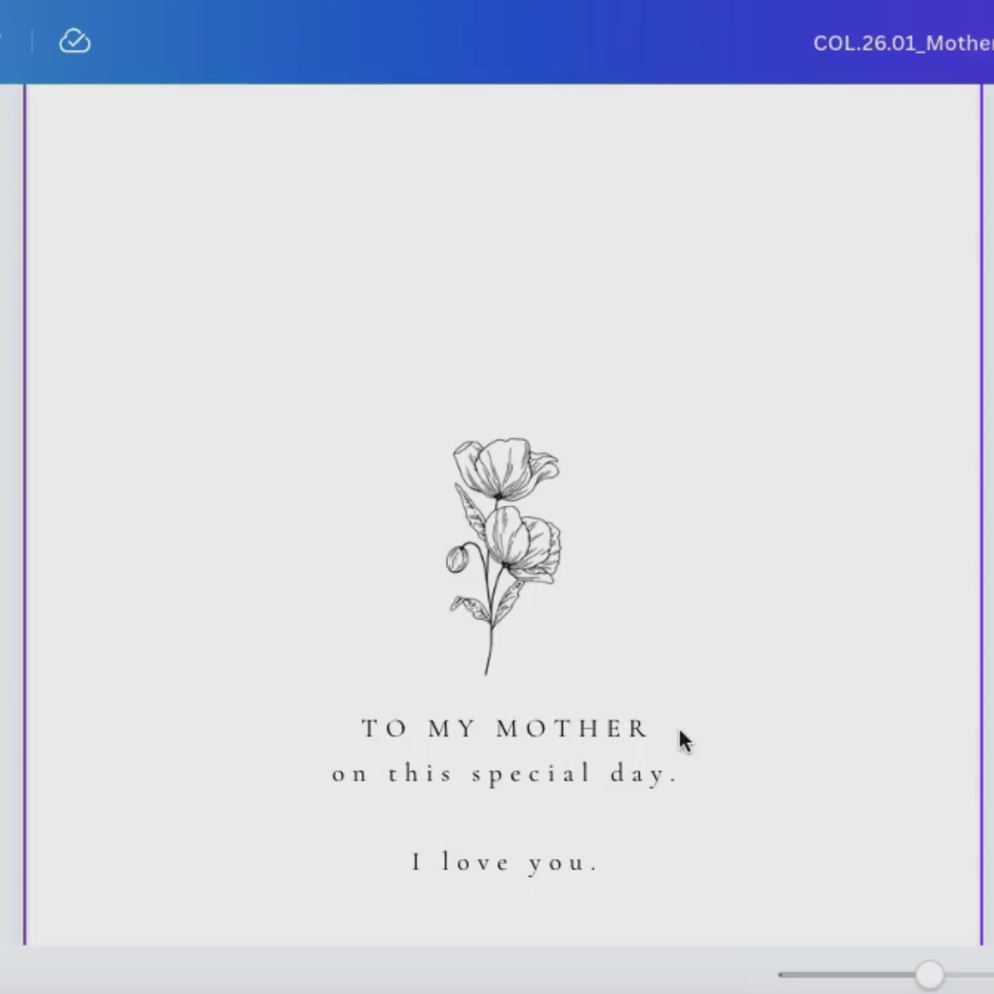 Alba Serenity Mom Card Template: Mother of the Bride and Groom