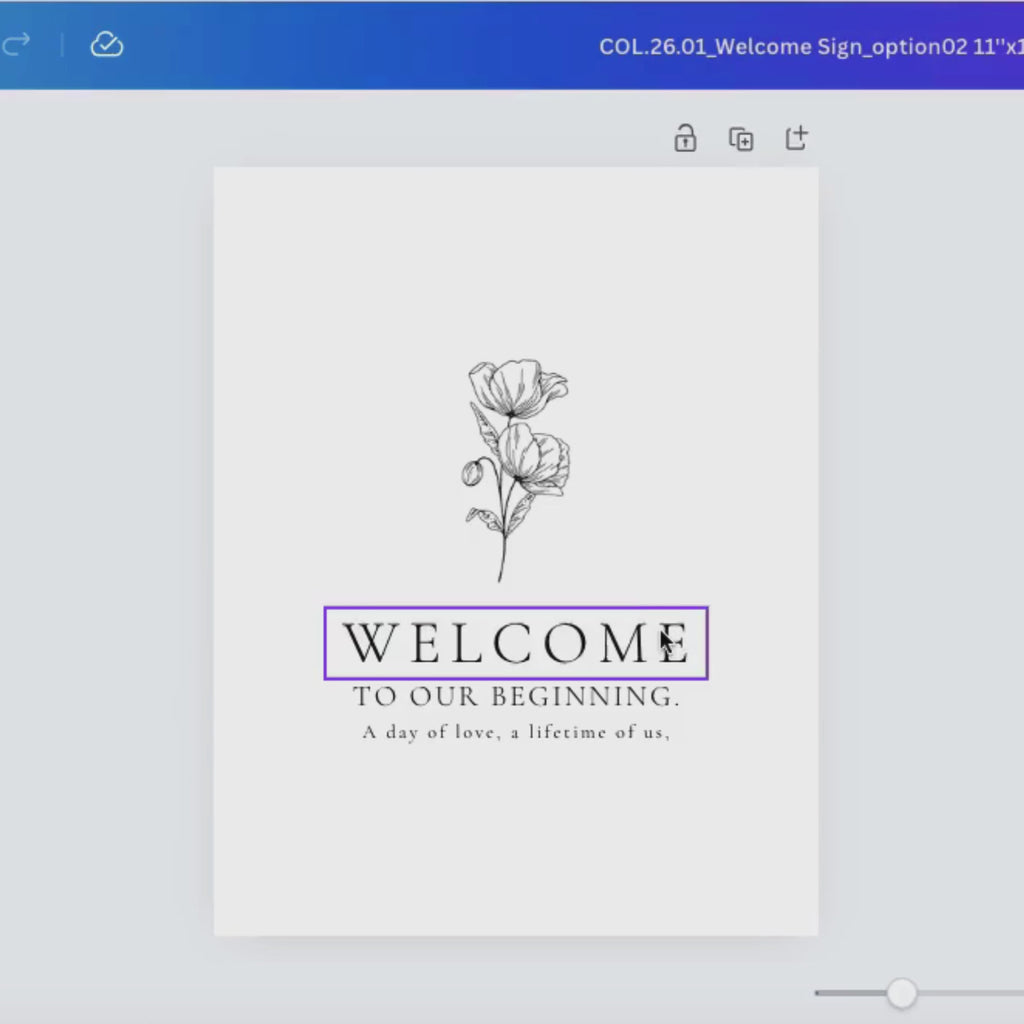 Alba Serenity Welcome Sign Template